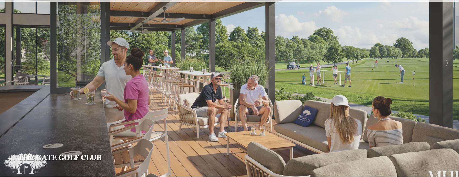 The Gate lounge area and bar